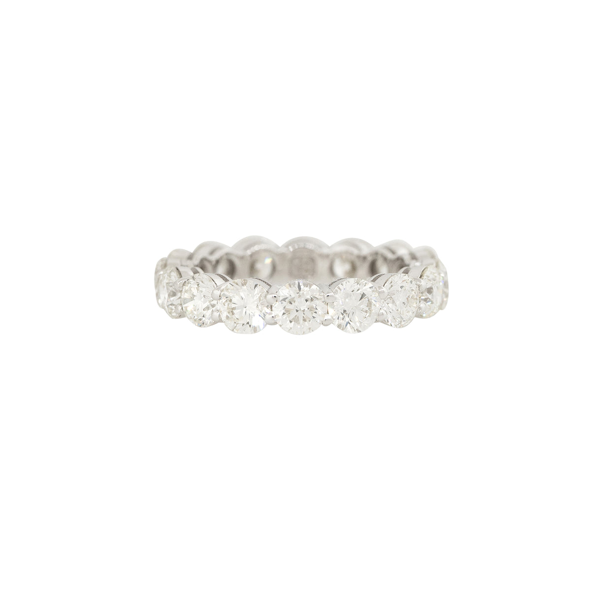 18k White Gold 4.89ctw Round Brilliant Diamond Eternity Band