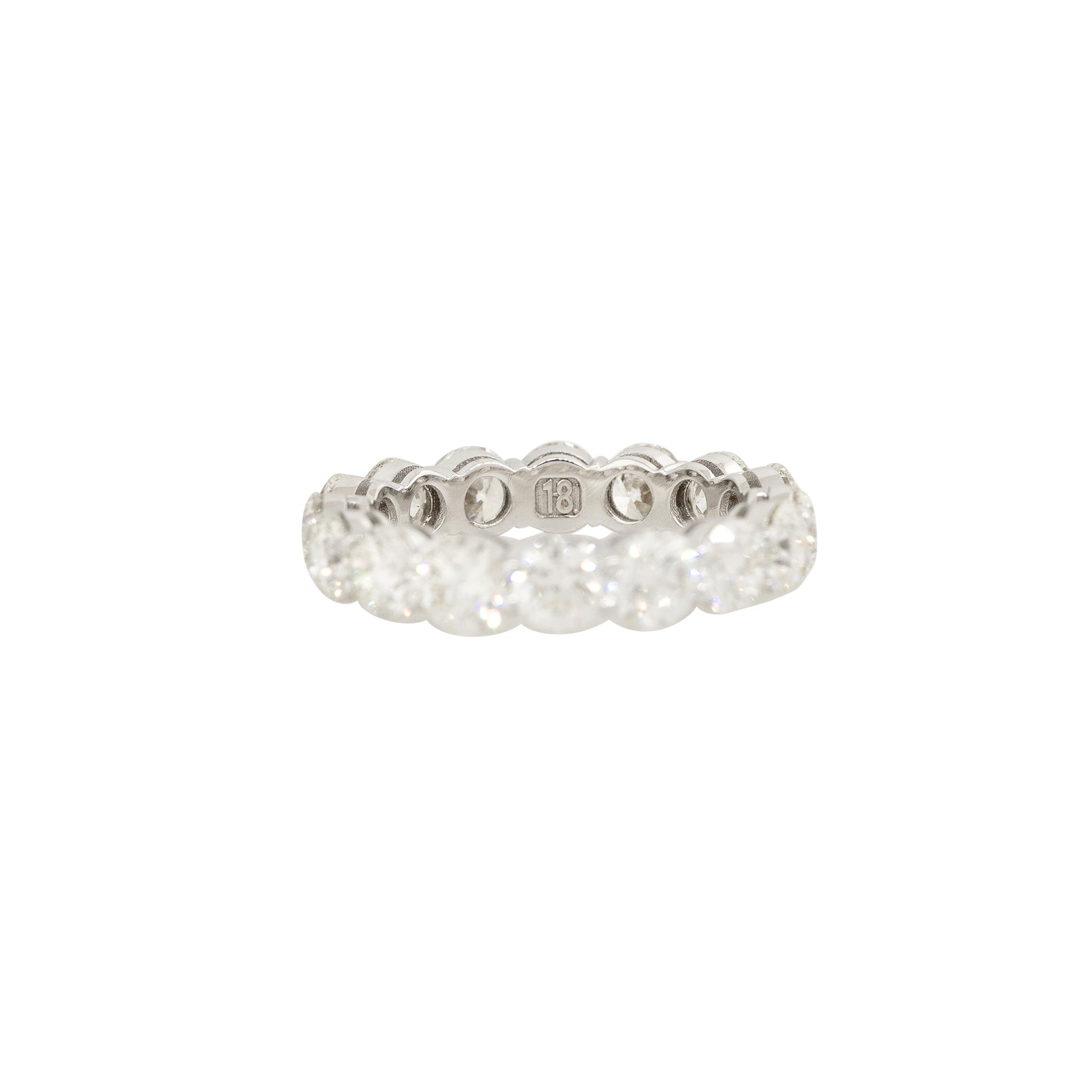 18k White Gold 4.89ctw Round Brilliant Diamond Eternity Band