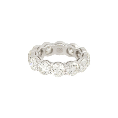 18k White Gold 8.47ctw Round Brilliant Diamond Eternity Band