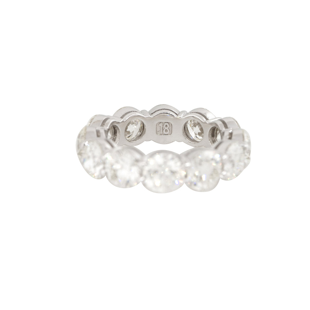 18k White Gold 8.47ctw Round Brilliant Diamond Eternity Band