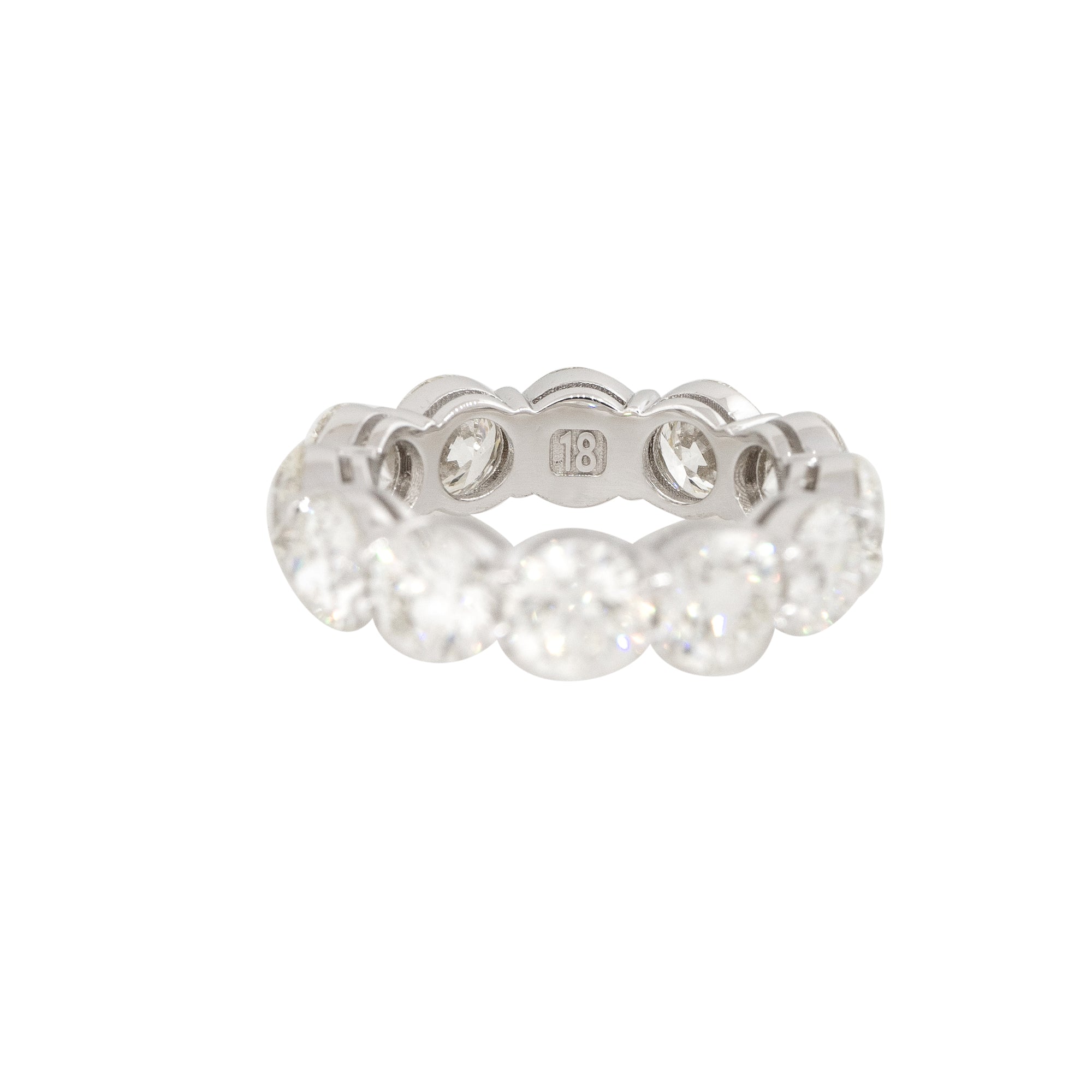 18k White Gold 8.47ctw Round Brilliant Diamond Eternity Band