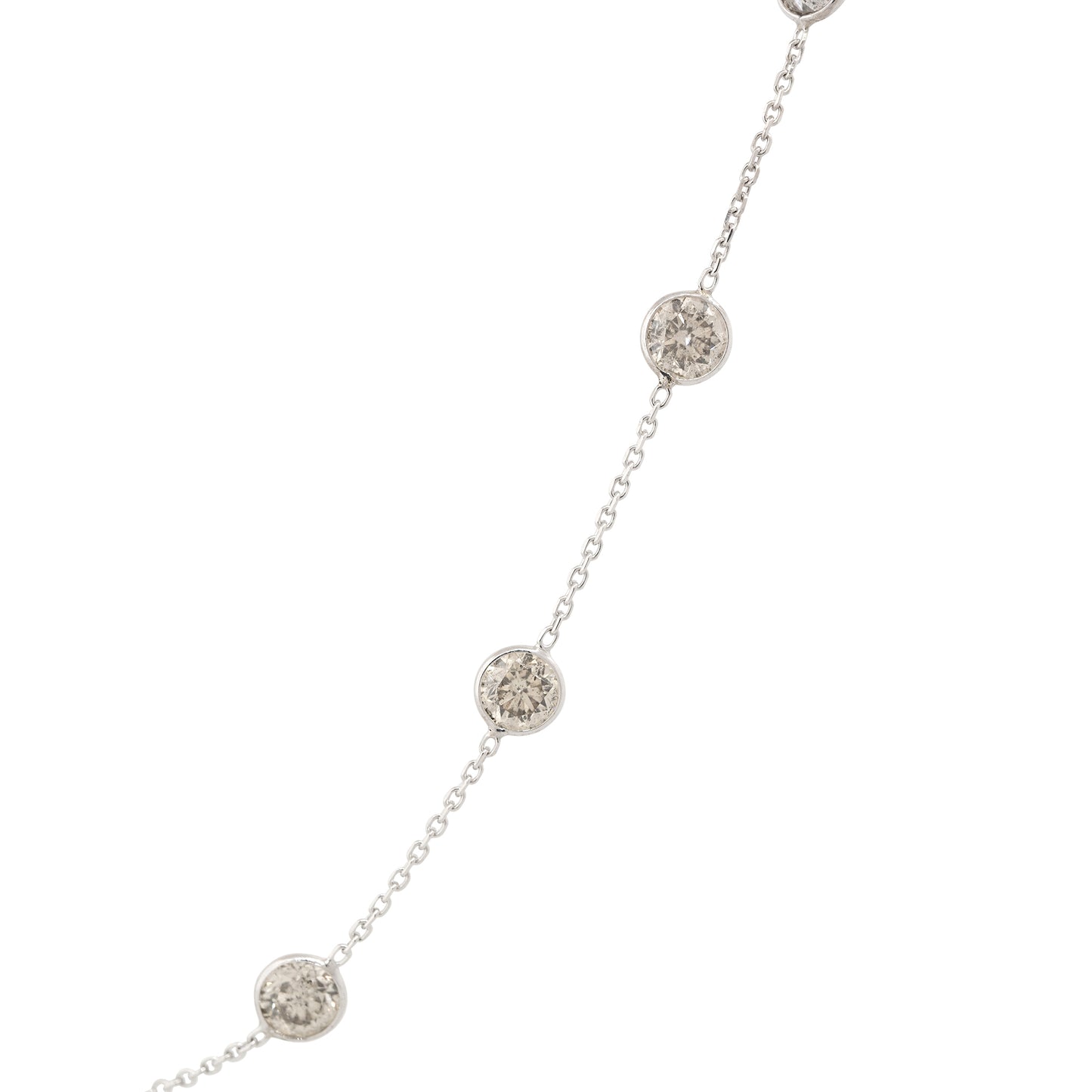 14k White Gold 22.87ctw Diamonds By The Yard 36" Necklace