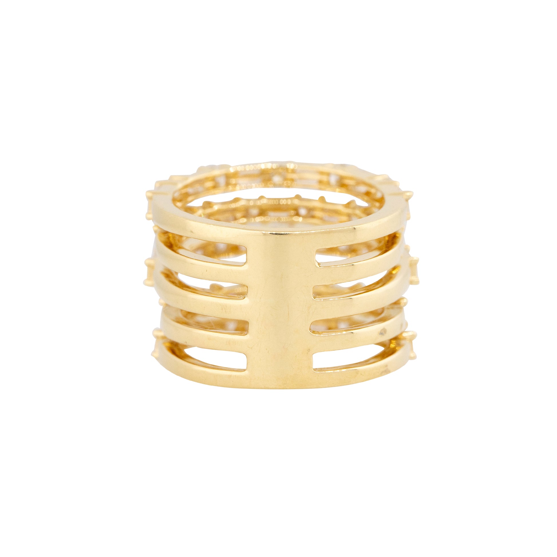 18k Yellow Gold 2.62ctw Round Brilliant & Baguette Cut Diamond Ring