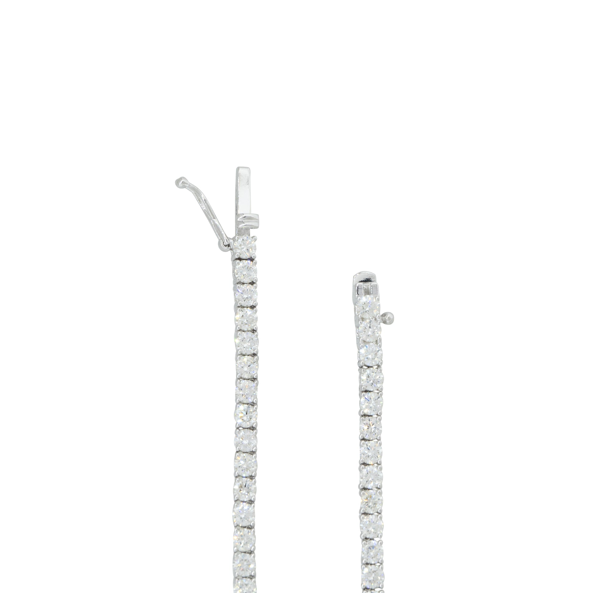 14k White Gold 11.66ctw Round Brilliant Cut Diamond Tennis Necklace