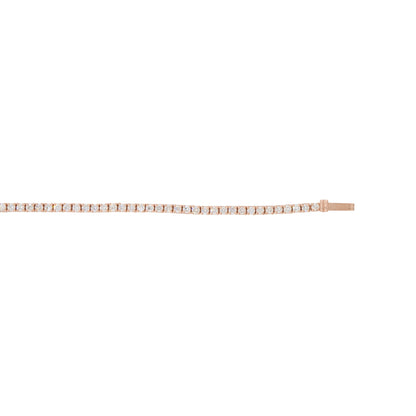 14k Rose Gold 1.52ct Round Brilliant Cut Diamond Tennis Bracelet