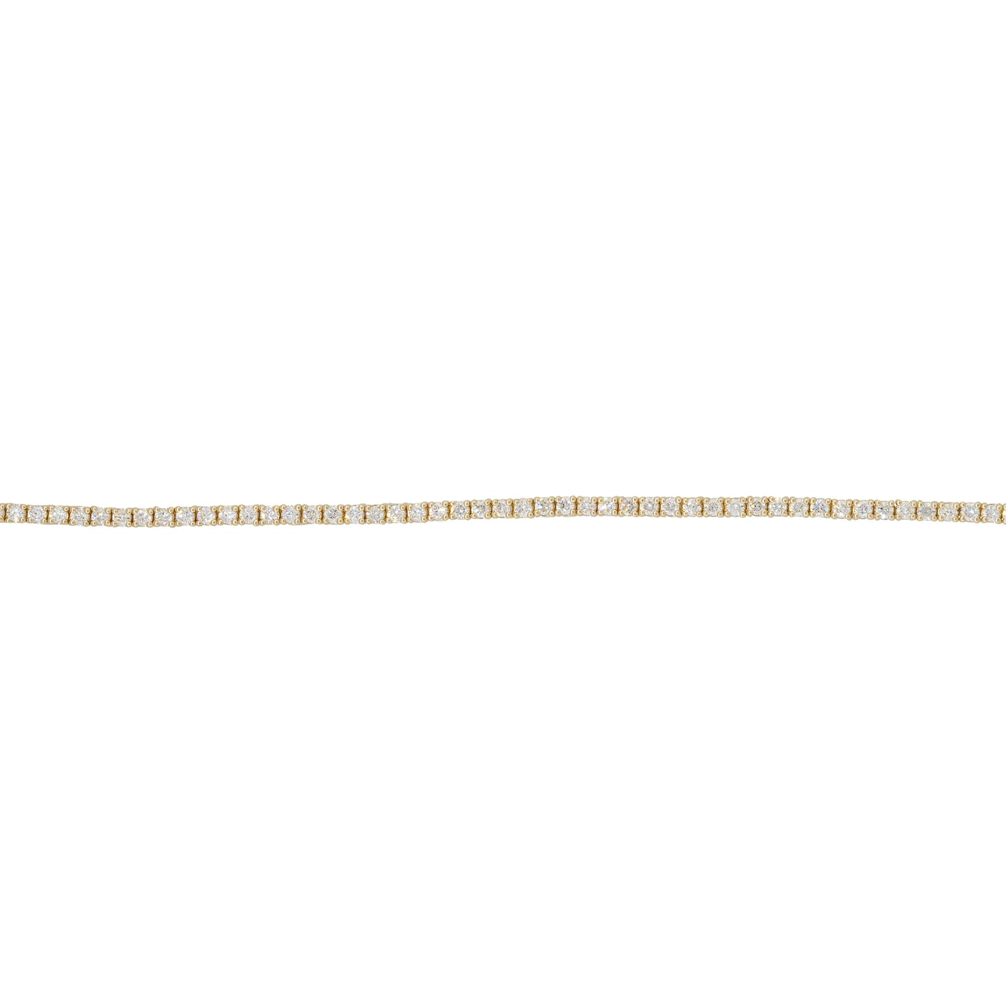14k Yellow Gold 1.51ct Round Brilliant Cut Diamond Tennis Bracelet