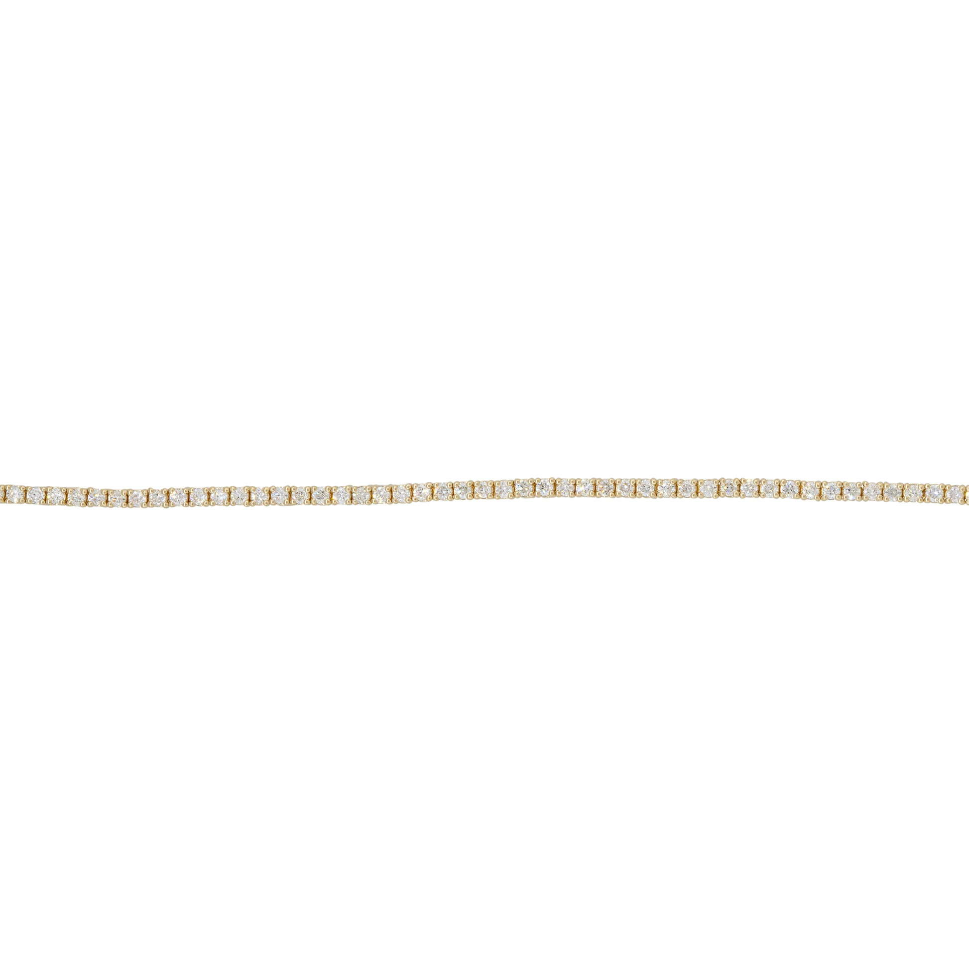 14k Yellow Gold 1.51ct Round Brilliant Cut Diamond Tennis Bracelet