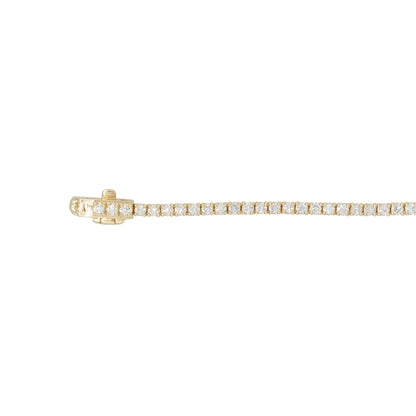 14k Yellow Gold 1.51ct Round Brilliant Cut Diamond Tennis Bracelet