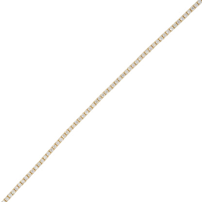 14k Yellow Gold 1.51ct Round Brilliant Cut Diamond Tennis Bracelet