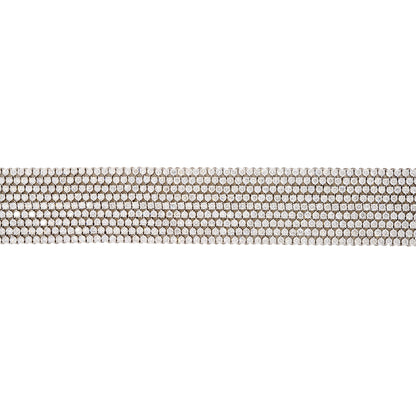 18k White Gold 27.9ct Diamond 9-Row Tennis Bracelet 