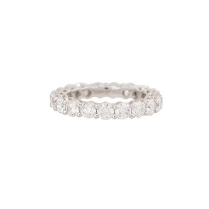 18k White Gold 3.57ctw Round Brilliant Cut Diamond Eternity Ring