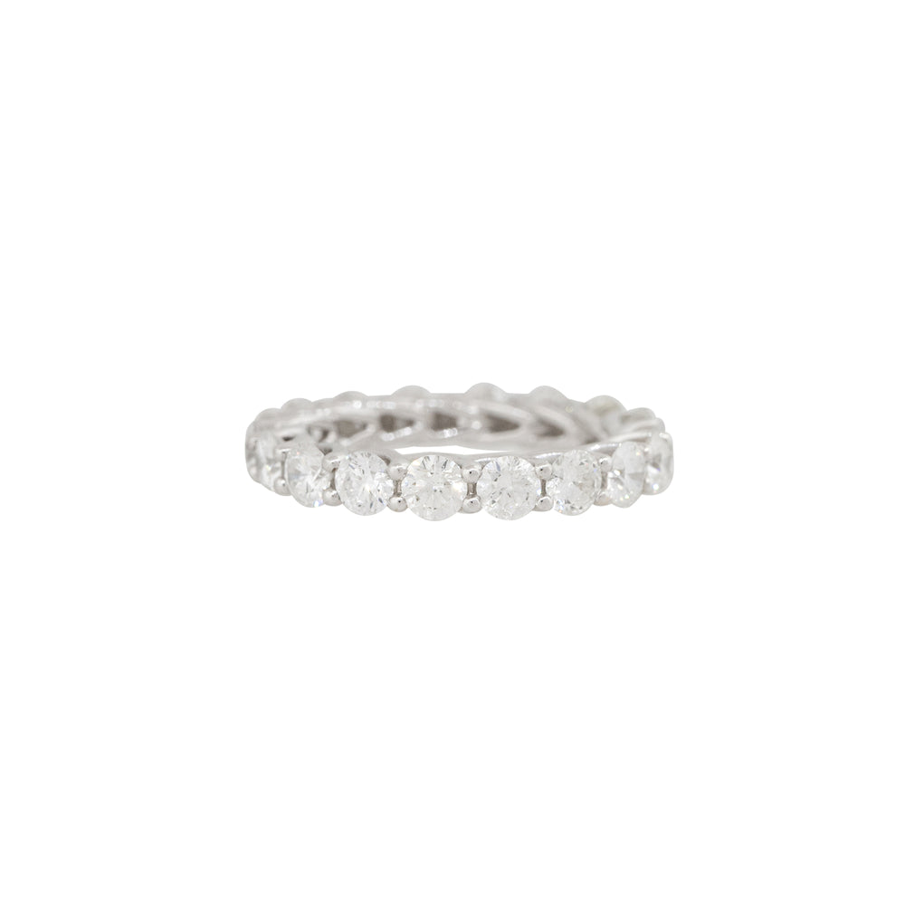 18k White Gold 3.26ctw Round Brilliant Diamond Eternity Band