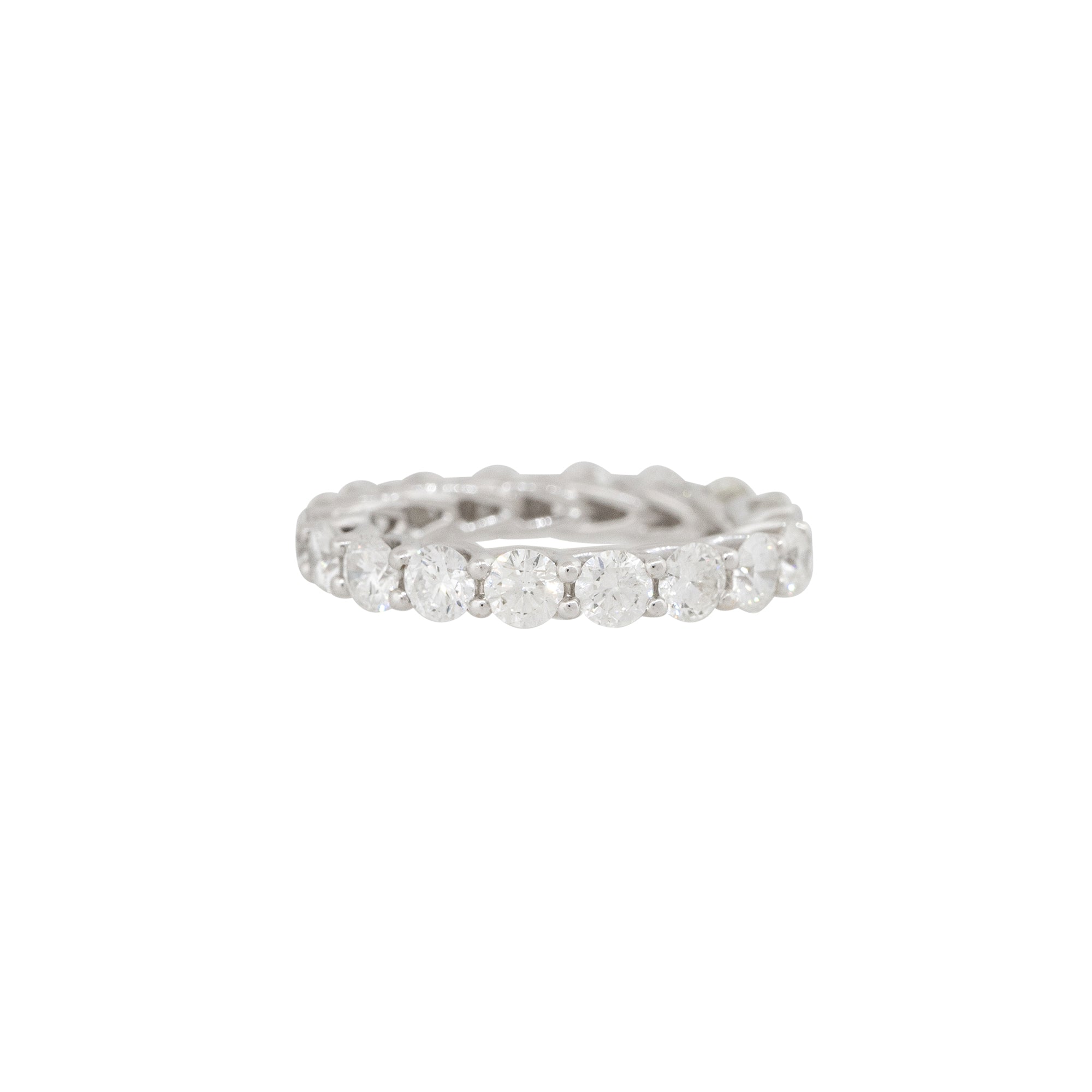18k White Gold 3.26ctw Round Brilliant Diamond Eternity Band