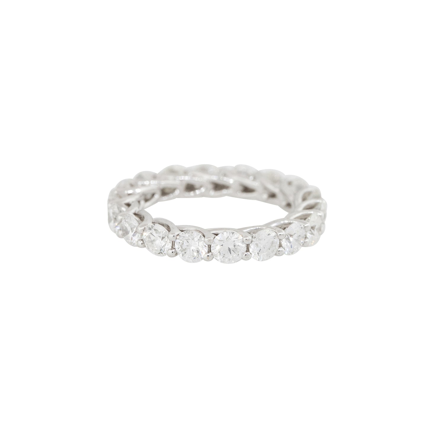 18k White Gold 3.26ctw Round Brilliant Diamond Eternity Band