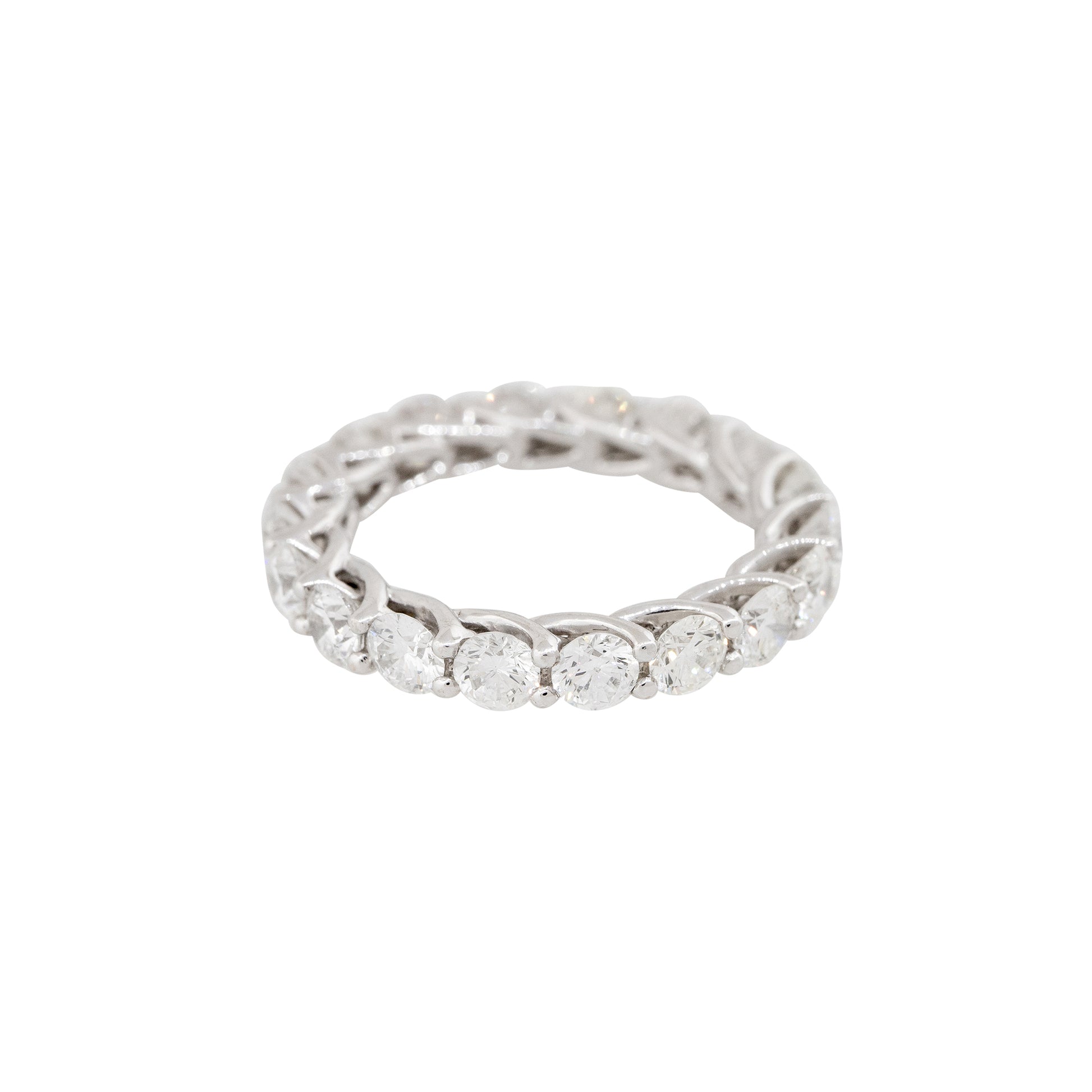 18k White Gold 3.26ctw Round Brilliant Diamond Eternity Band