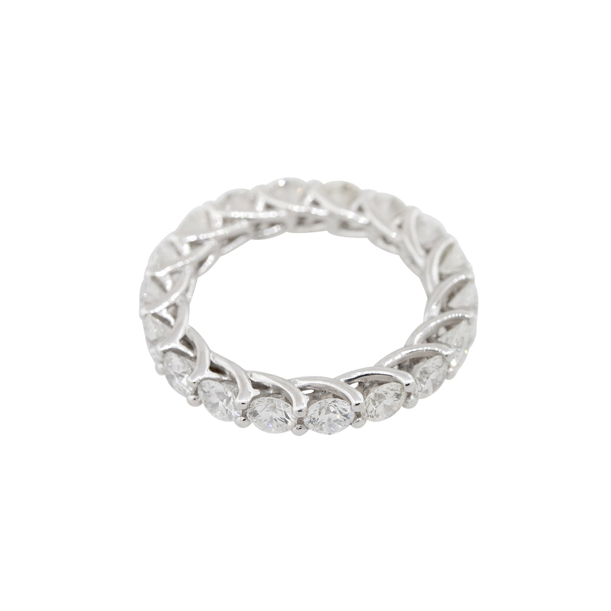18k White Gold 3.26ctw Round Brilliant Diamond Eternity Band