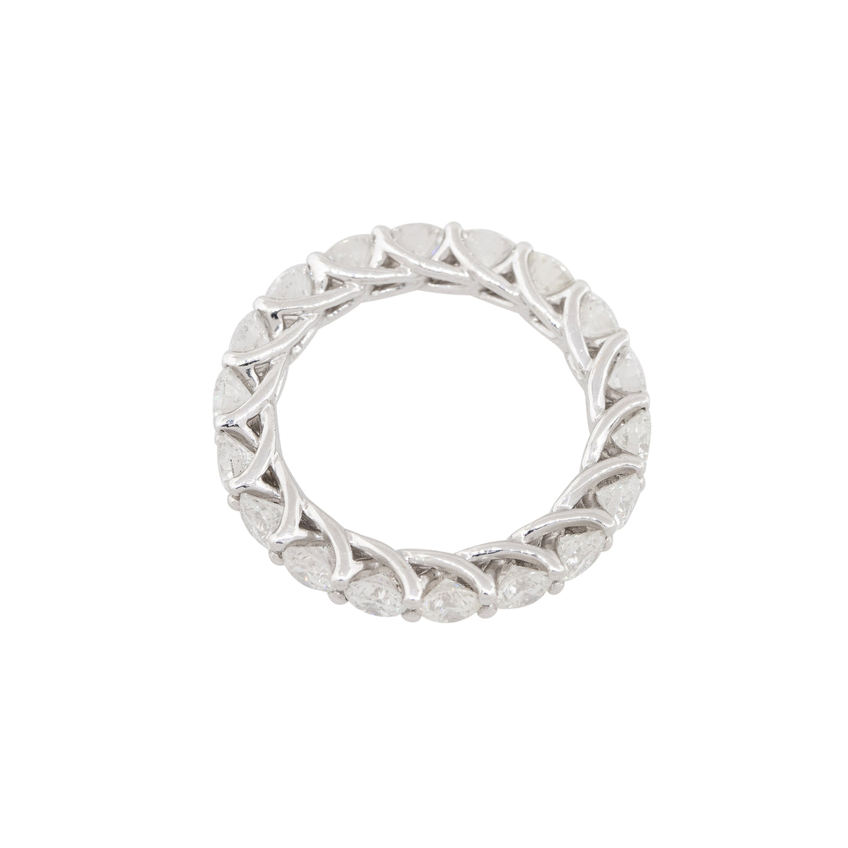 18k White Gold 3.26ctw Round Brilliant Diamond Eternity Band