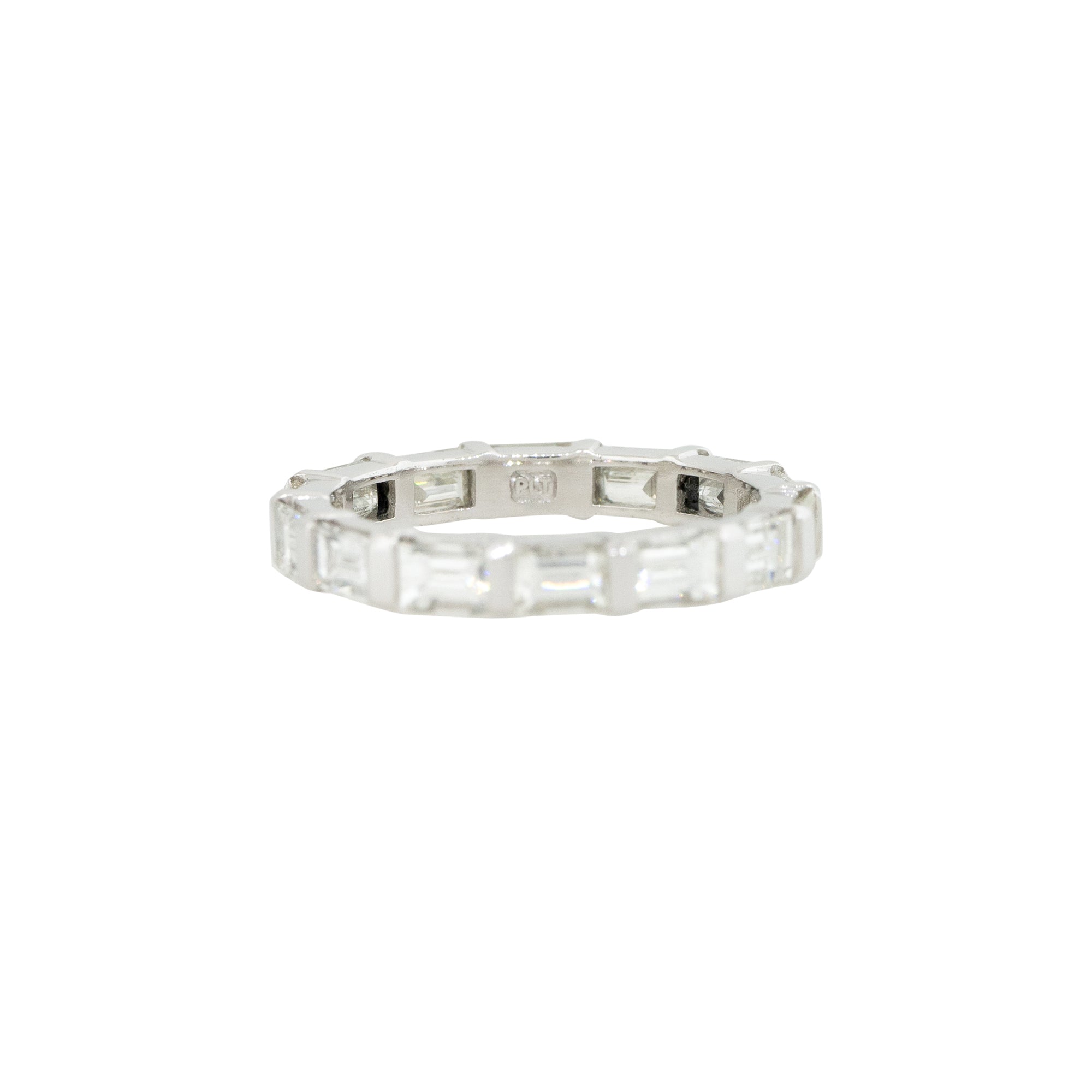 Platinum 1.79ctw Emerald Cut Diamond Eternity Ring