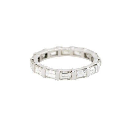 Platinum 1.79ctw Emerald Cut Diamond Eternity Ring