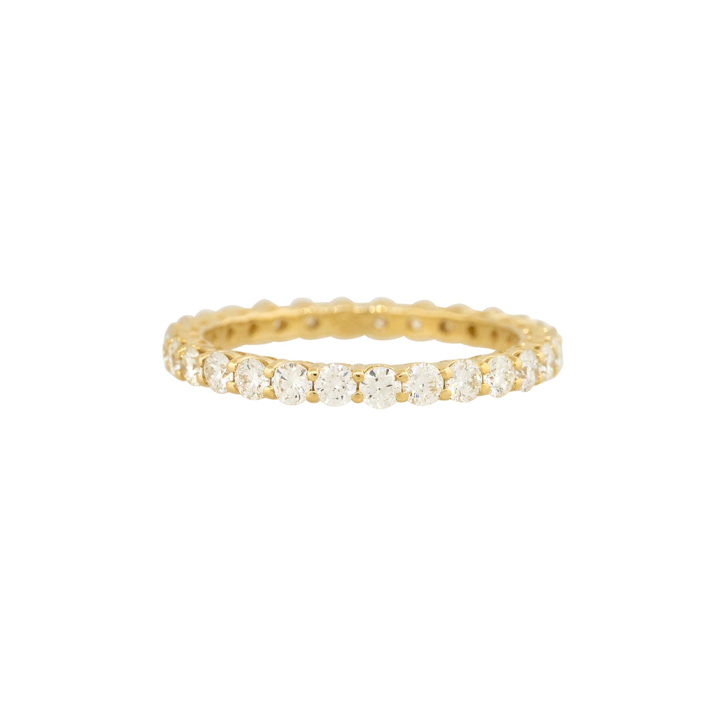 14k Yellow Gold 1.2ctw Round Brilliant Cut Diamond Eternity Ring