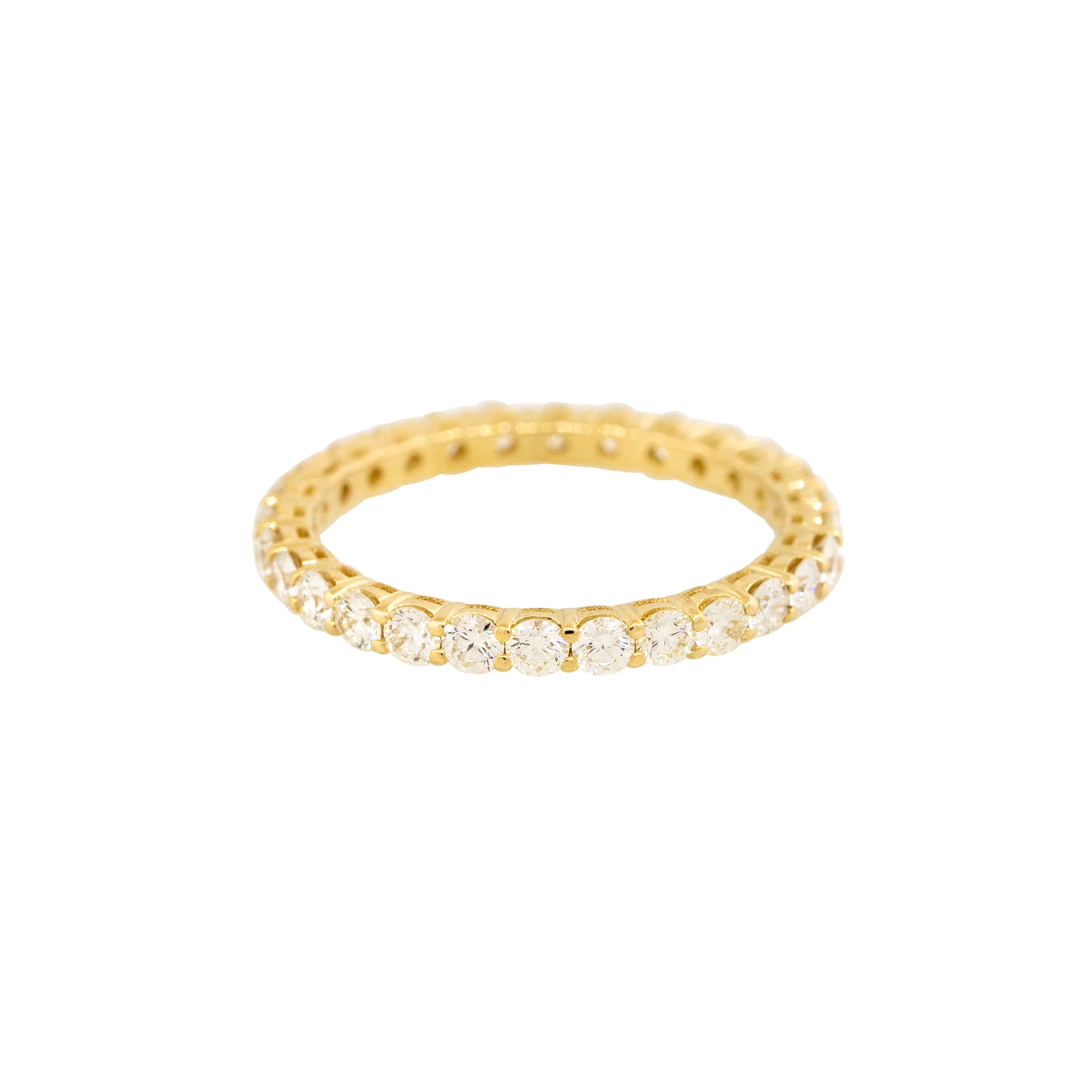 14k Yellow Gold 1.2ctw Round Brilliant Cut Diamond Eternity Ring
