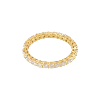 14k Yellow Gold 1.2ctw Round Brilliant Cut Diamond Eternity Ring