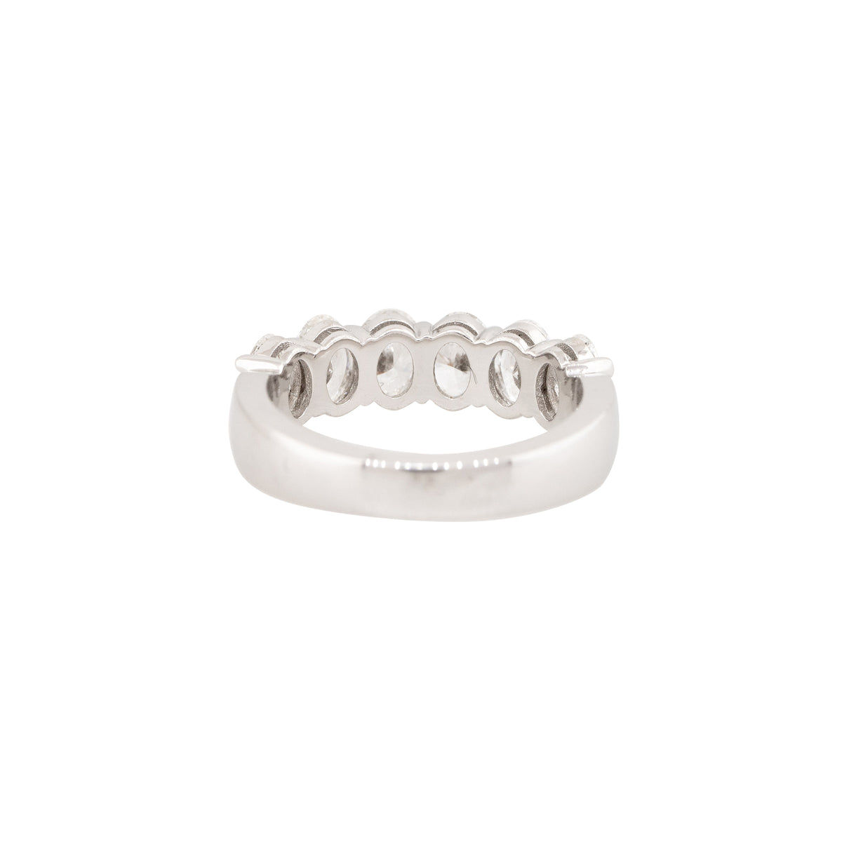18k White Gold 1.91ctw Oval Shape 6 Diamond Ring