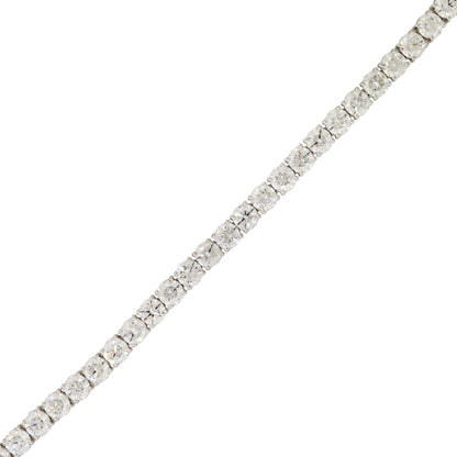 GIA 18k White Gold 17.51ctw Round Brilliant Cut Diamond Tennis Bracelet
