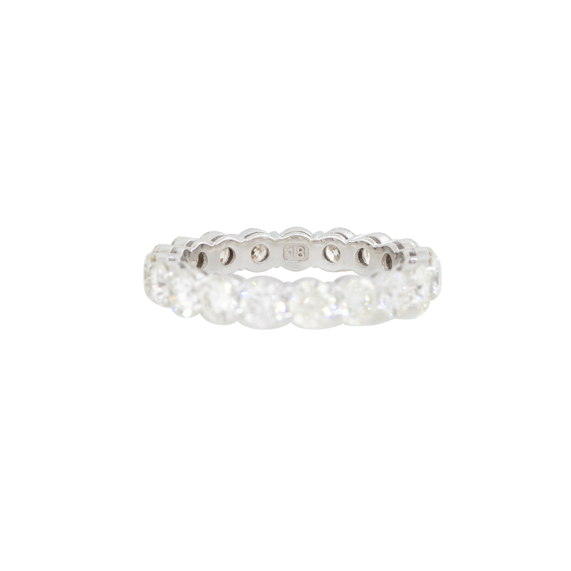 18k White Gold 2.94ctw Round Brilliant Cut Diamond Eternity Ring