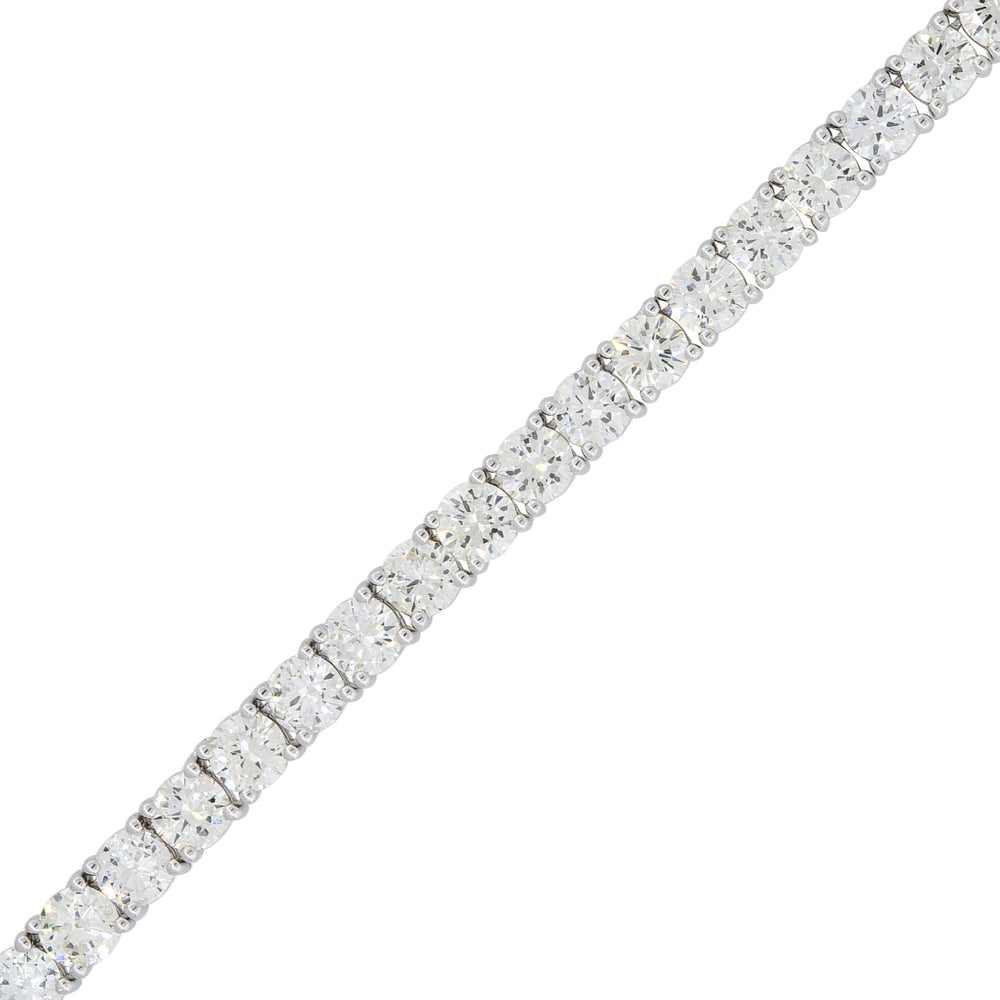 14k White Gold 39.55ctw Round Brilliant Cut Diamond Tennis Necklace
