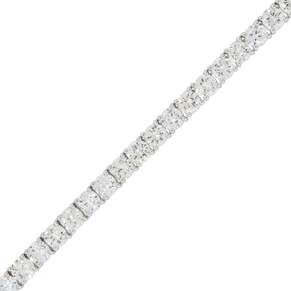 14k White Gold 39.55ctw Round Brilliant Cut Diamond Tennis Necklace