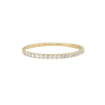 14k Yellow Gold 6.25ctw Round Brilliant Cut Diamond Flexible Bangle Bracelet