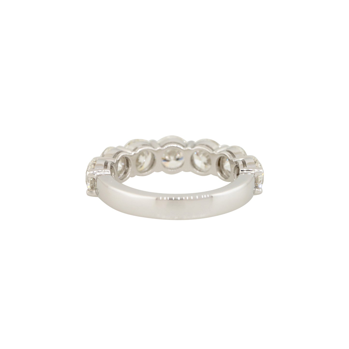 14k White Gold 3.48ct Round Brilliant Cut Diamond Halfway Ring