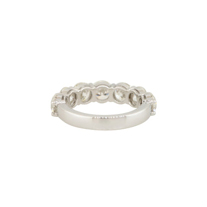 14k White Gold 3.48ct Round Brilliant Cut Diamond Halfway Ring