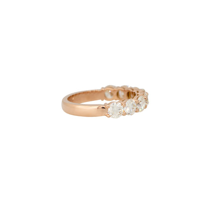 14k Rose Gold 2.02ct Round Brilliant Cut Diamond Halfway Ring