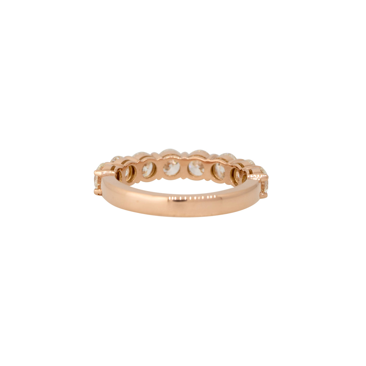 14k Rose Gold 2.02ct Round Brilliant Cut Diamond Halfway Ring