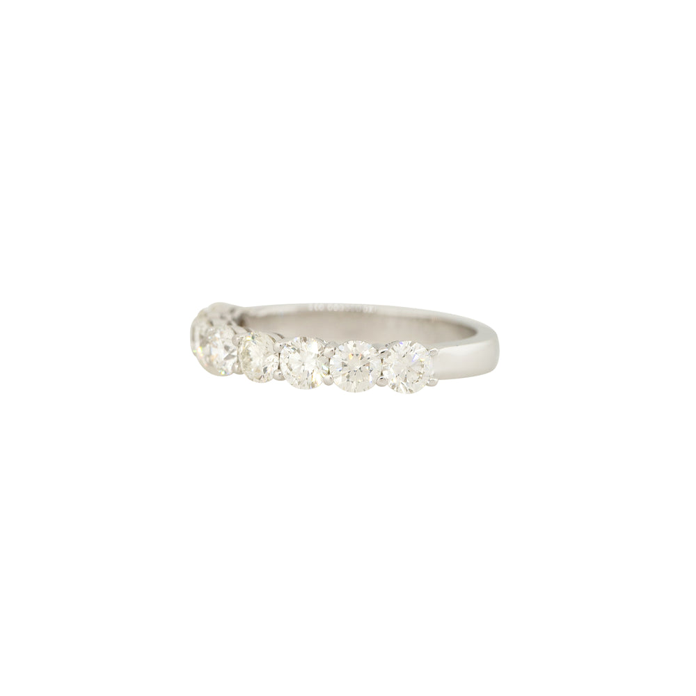 14k White Gold 1.32ct Round Brilliant Cut Diamond Halfway Ring