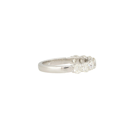 14k White Gold 1.32ct Round Brilliant Cut Diamond Halfway Ring