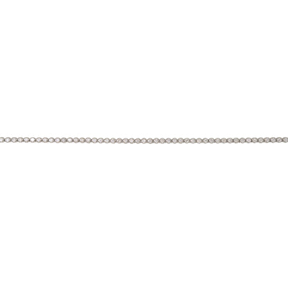 14k White Gold 8.21ctw Natural Round Brilliant Cut Diamond Extra Long Tennis Necklace