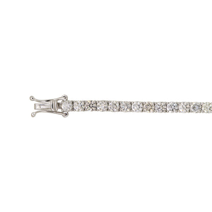 14k White Gold 6ctw Natural Round Brilliant Cut Diamond Tennis Bracelet