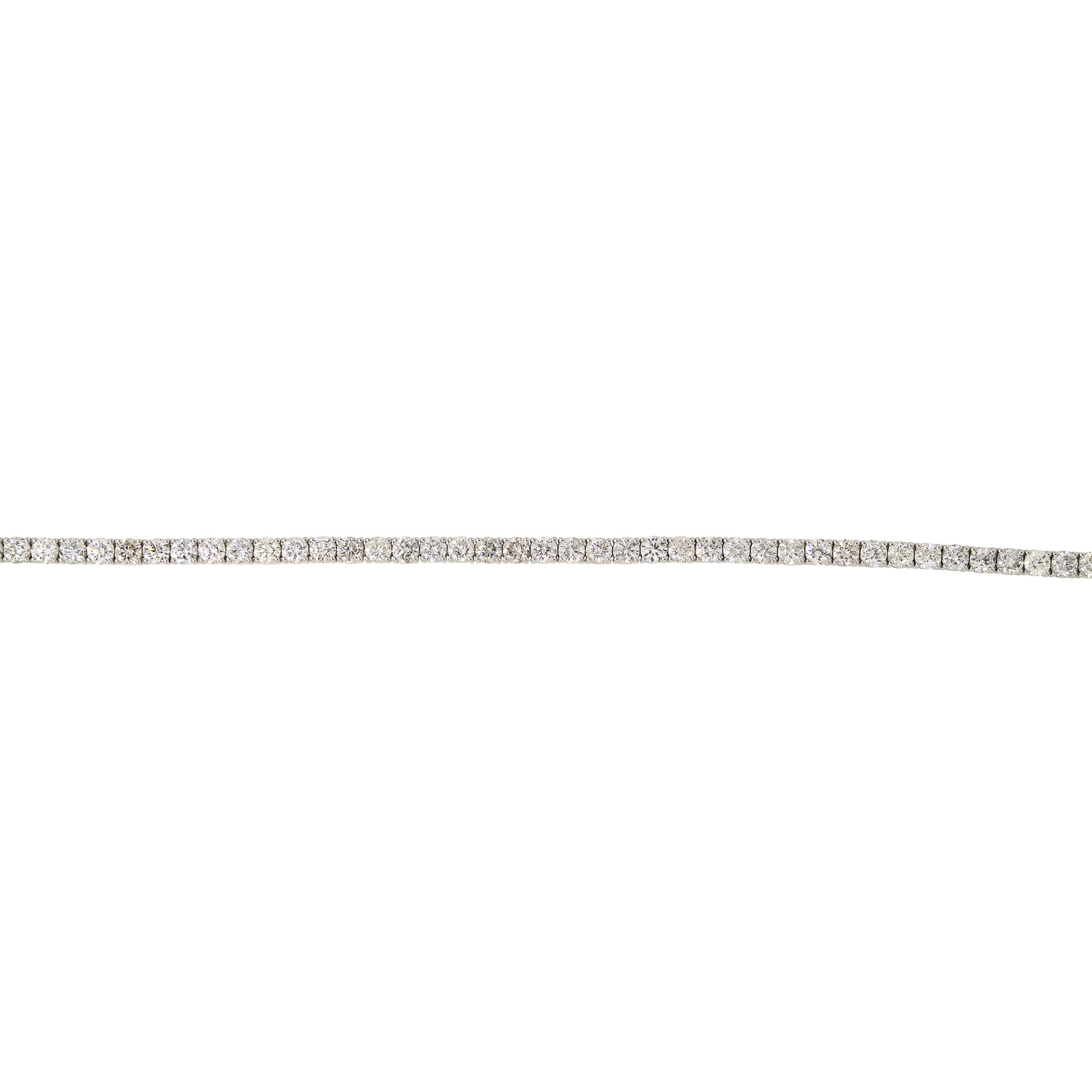 14k White Gold 6ctw Natural Round Brilliant Cut Diamond Tennis Bracelet