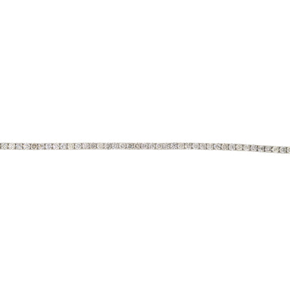 14k White Gold 6ctw Natural Round Brilliant Cut Diamond Tennis Bracelet