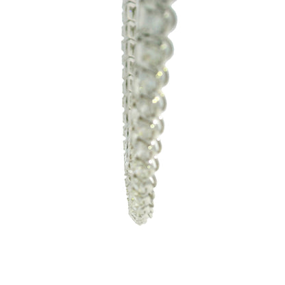 18k White Gold Natural 20.59 Carat Double Strand Diamond Tennis Necklace