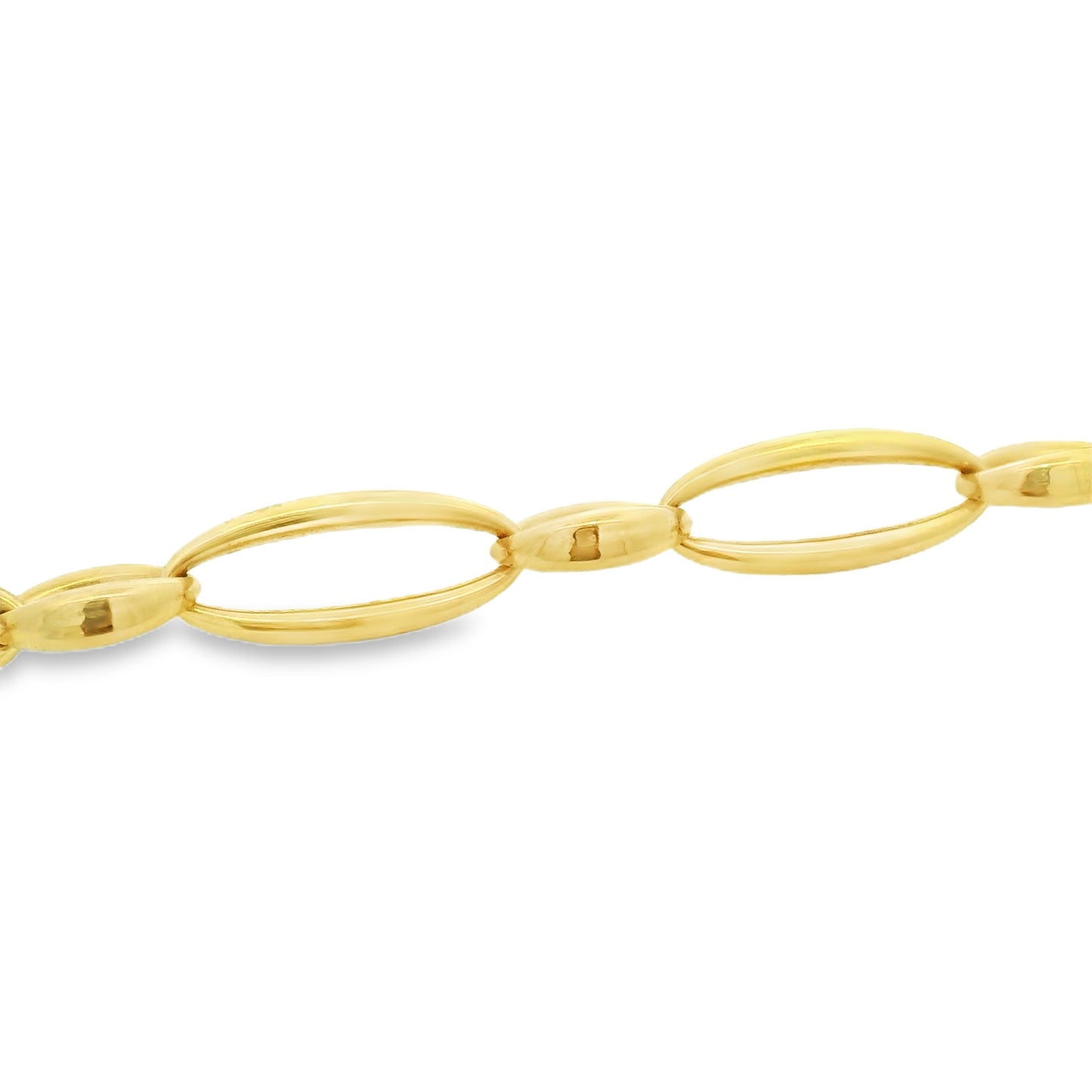 Chimento 18k Two Tone 36" Long Large Circle Link Necklace