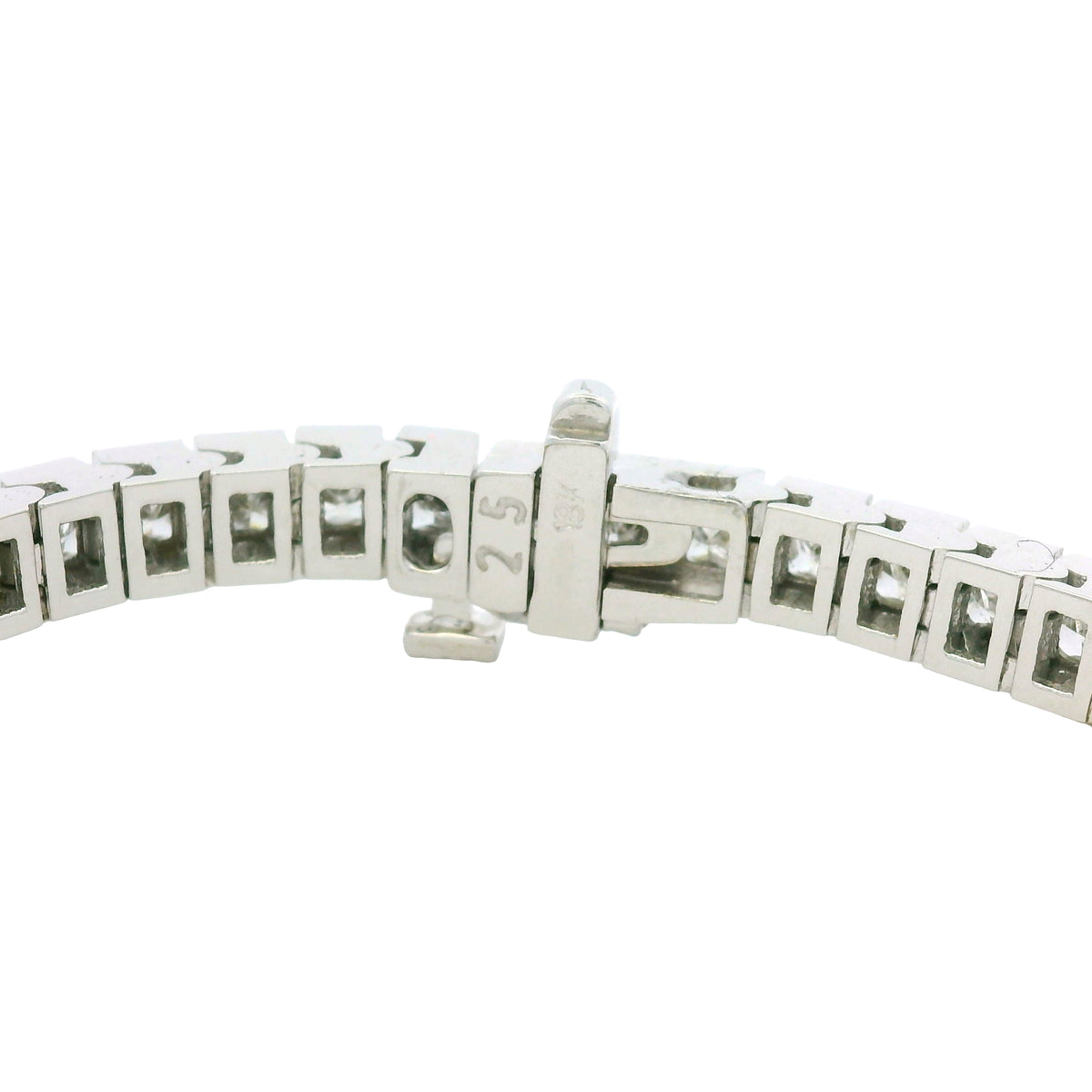 18K Two-Tone Gold Natural White & Yellow Princess-Cut Diamond Section Bracelet