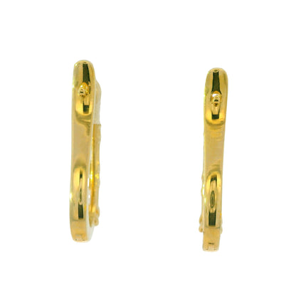 14K Yellow Gold Natural 1.72 Carat Baguette Diamond Huggie Earrings