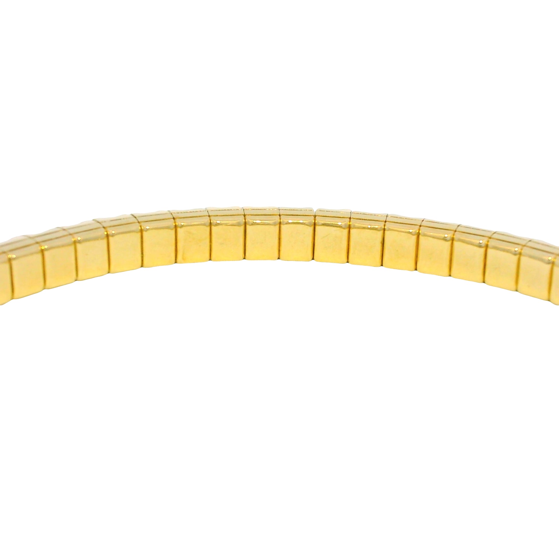 14kt Yellow Gold Flexible Diamond Bangle Bracelet 3.32Ctw