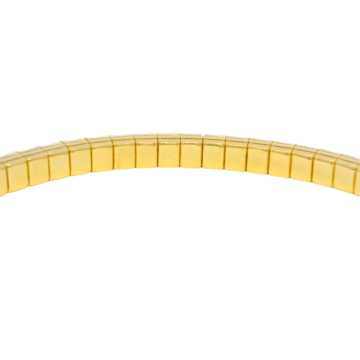 14kt Yellow Gold Flexible Diamond Bangle Bracelet 3.32Ctw