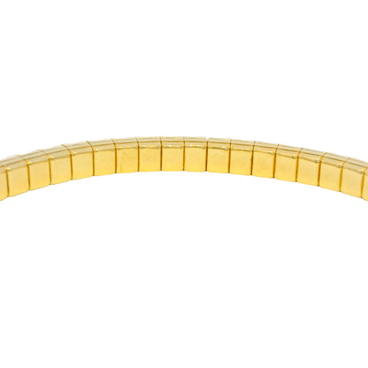 14kt Yellow Gold Flexible Diamond Bangle Bracelet 3.32Ctw