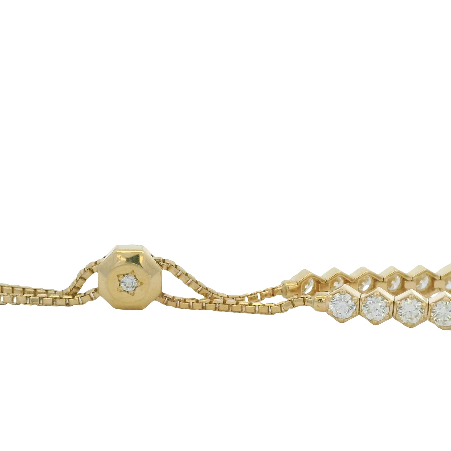 14kt Yellow Gold Natural Diamond Toggle Tennis Bracelet 2.96Ctw&nbsp;